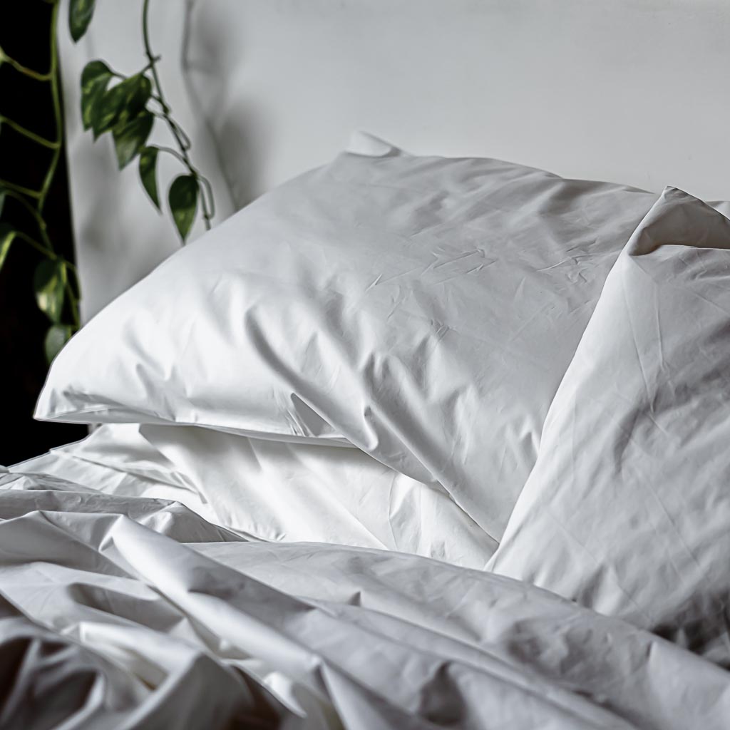 Thicker cotton percale sheets White