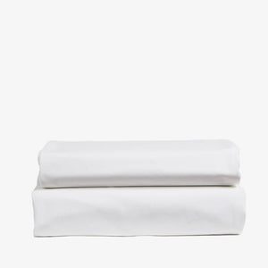Heavyweight Cotton Percale Flat Sheet White