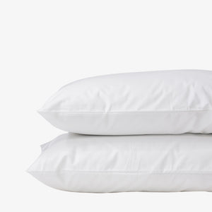 Thick percale cotton pillowcases white