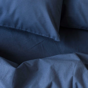 Thicker Percale Flat Sheet Navy Blue