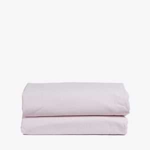 Heavyweight Cotton Percale Flat Sheet Pink