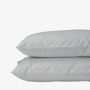 Heavyweight Cotton Percale Pillowcase Set Ash Grey