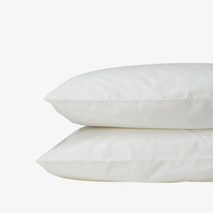 Heavy Percale Cotton Pillowcase Set Ivory