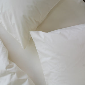 Heavyweight Cotton Percale Pillowcase Set Ivory
